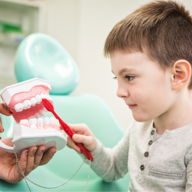 Обучение детей как правильно чистить зубы